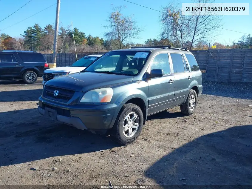 2HKYF18563H620379 2003 Honda Pilot Ex-L