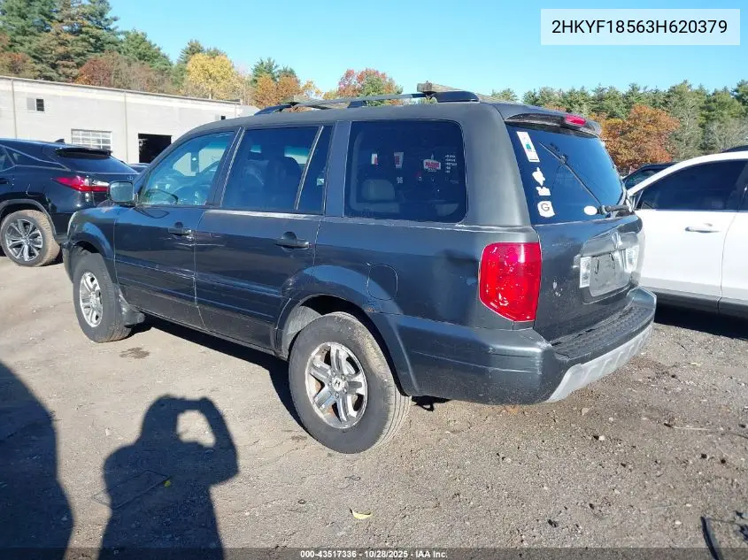 2HKYF18563H620379 2003 Honda Pilot Ex-L