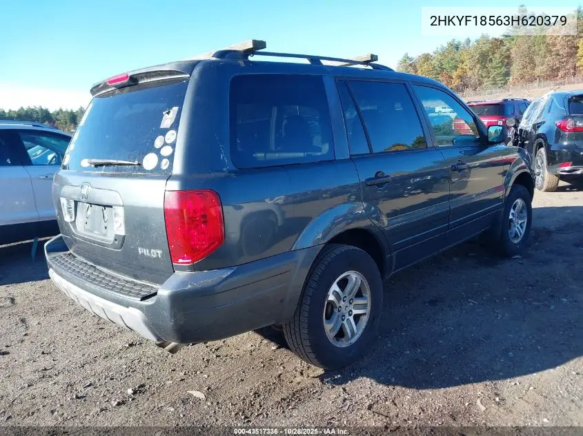 2HKYF18563H620379 2003 Honda Pilot Ex-L