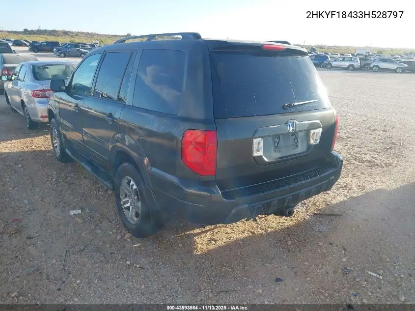 2HKYF18433H528797 2003 Honda Pilot Ex