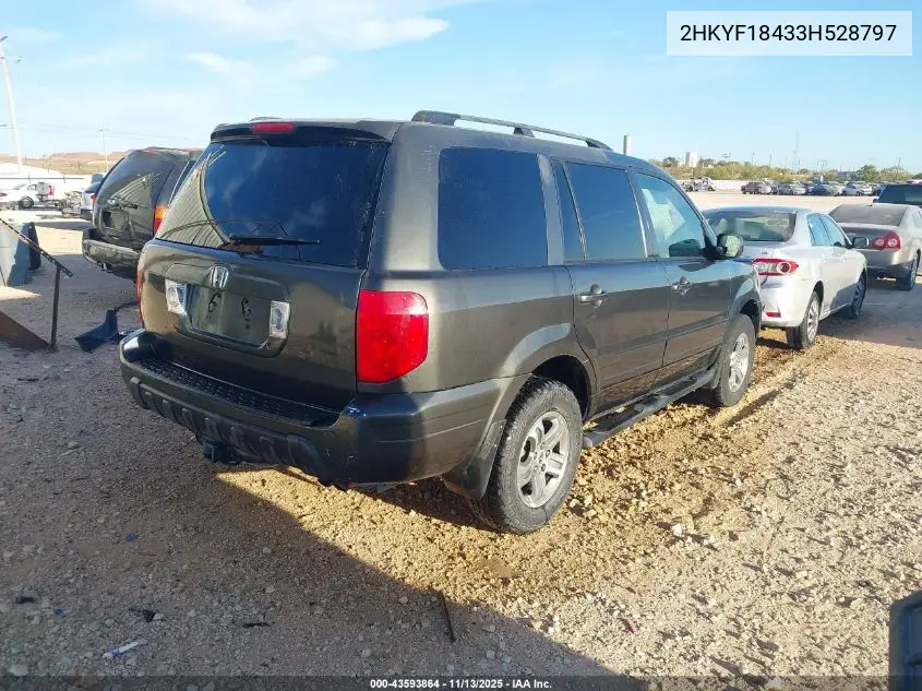 2HKYF18433H528797 2003 Honda Pilot Ex