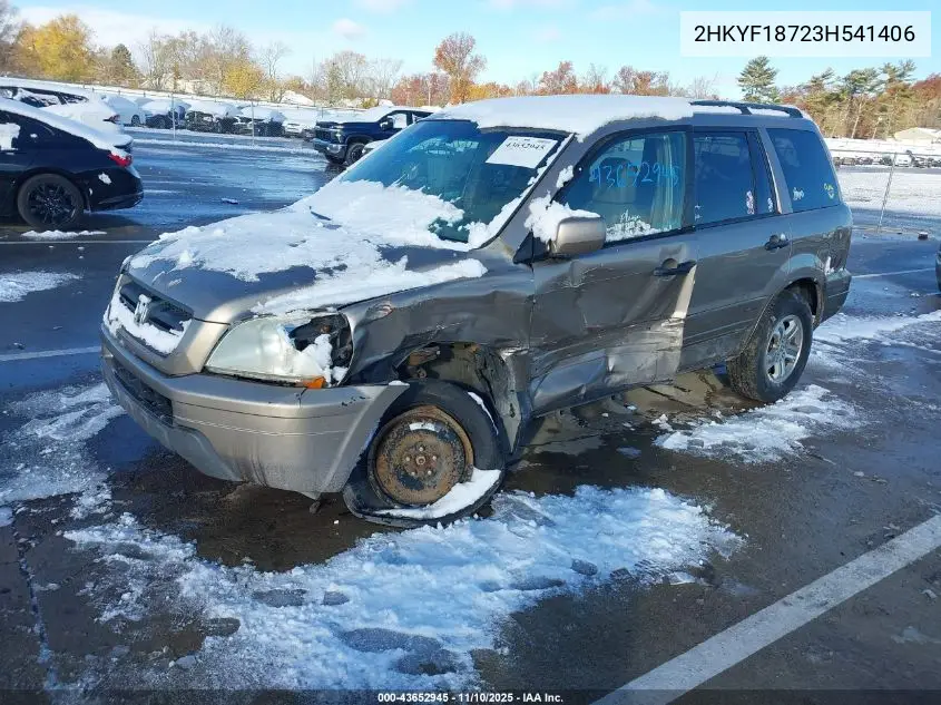 2HKYF18723H541406 2003 Honda Pilot Ex-L