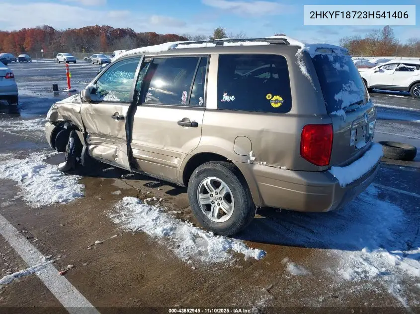 2HKYF18723H541406 2003 Honda Pilot Ex-L