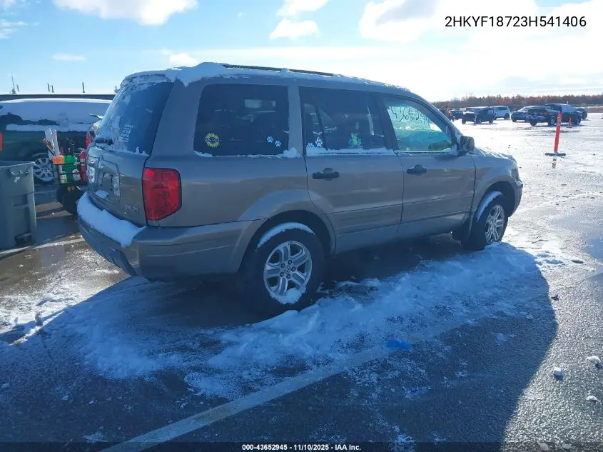 2HKYF18723H541406 2003 Honda Pilot Ex-L