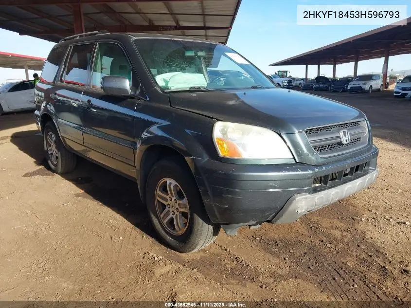 2HKYF18453H596793 2003 Honda Pilot Ex