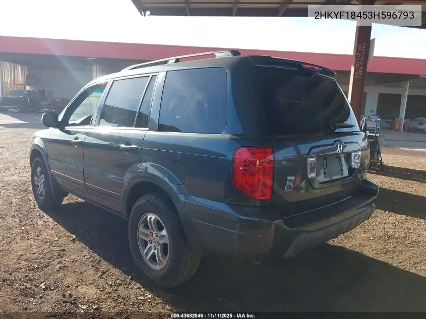 2HKYF18453H596793 2003 Honda Pilot Ex
