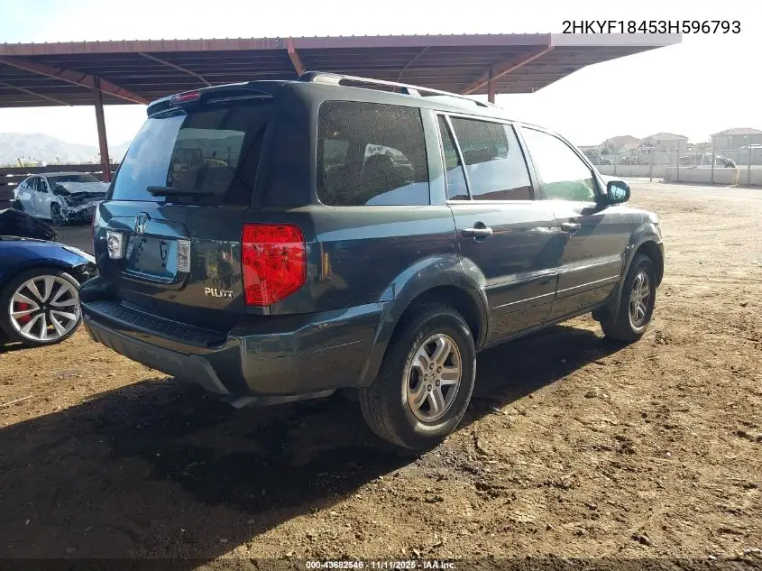 2HKYF18453H596793 2003 Honda Pilot Ex