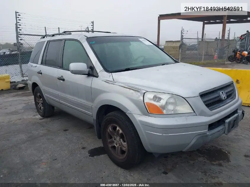 2HKYF18493H542591 2003 Honda Pilot Ex