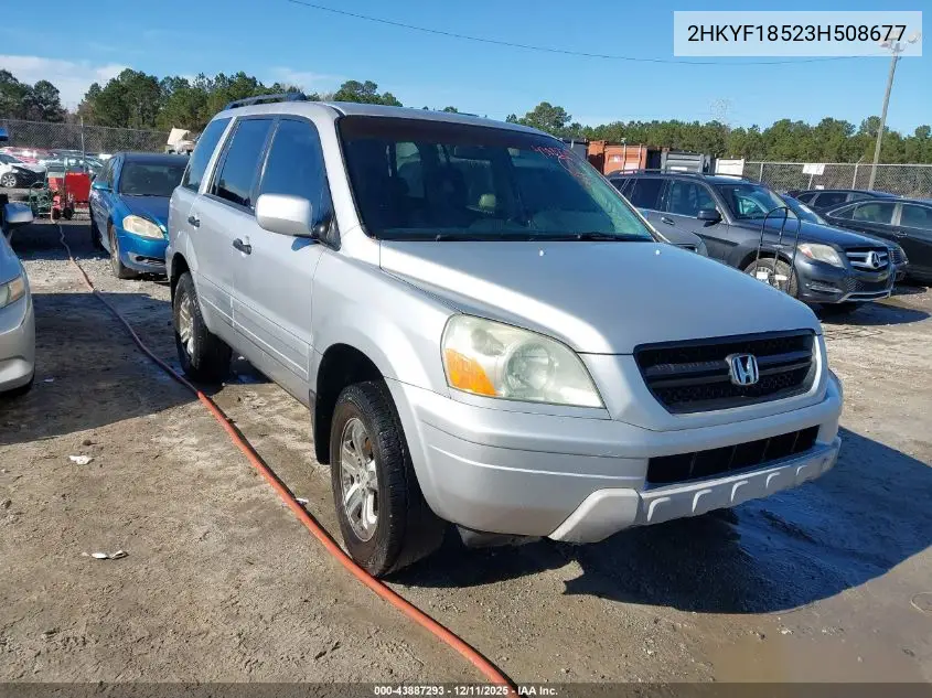 2HKYF18523H508677 2003 Honda Pilot Ex-L