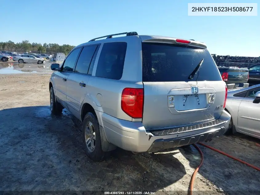 2HKYF18523H508677 2003 Honda Pilot Ex-L