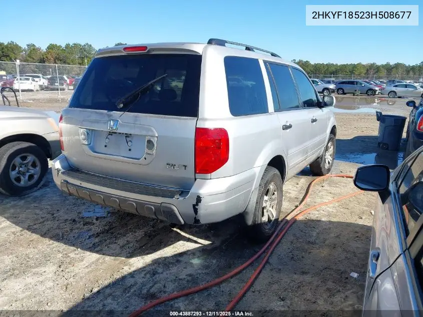 2HKYF18523H508677 2003 Honda Pilot Ex-L