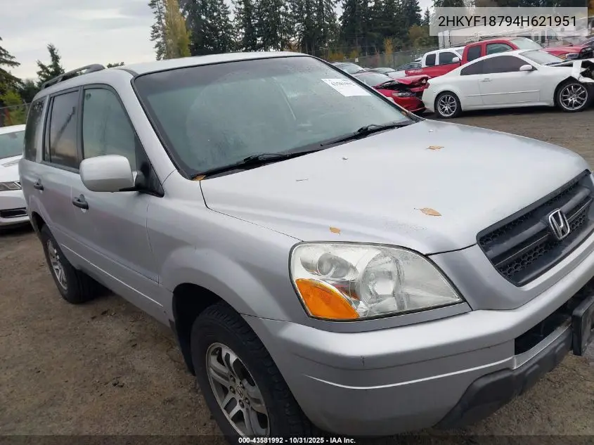 2HKYF18794H621951 2004 Honda Pilot Ex-L