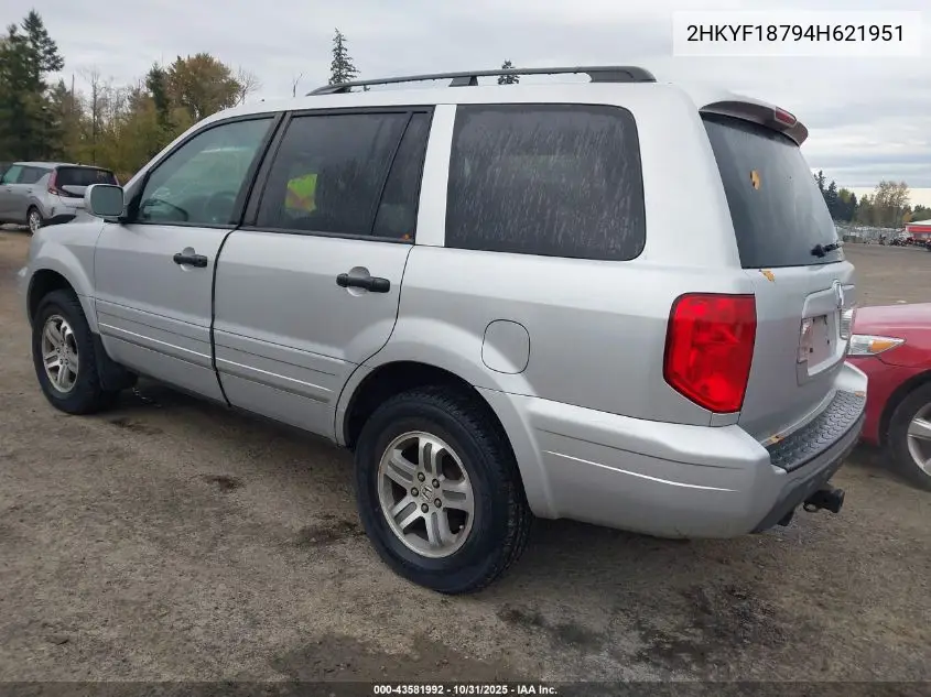 2HKYF18794H621951 2004 Honda Pilot Ex-L