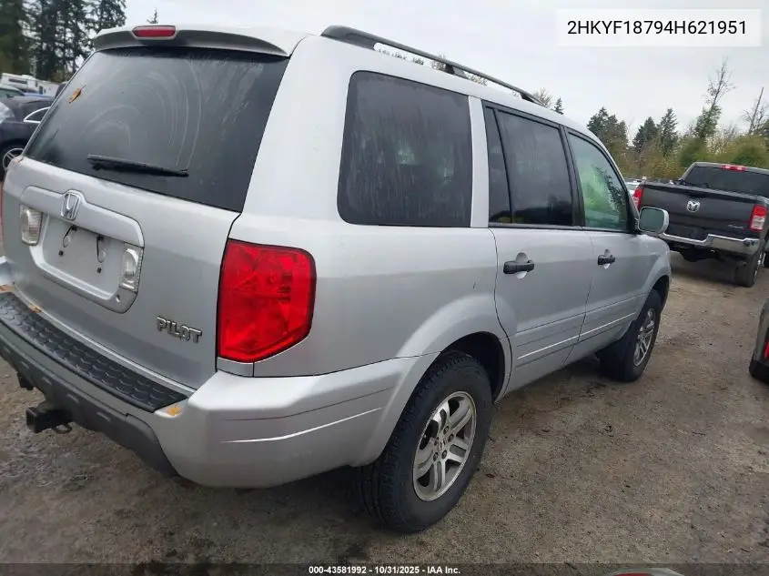 2HKYF18794H621951 2004 Honda Pilot Ex-L
