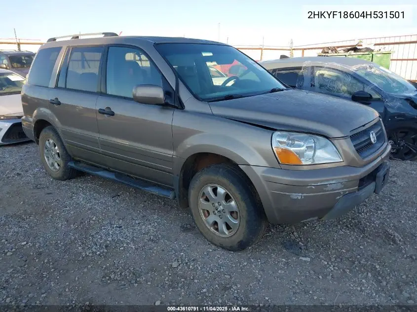 2HKYF18604H531501 2004 Honda Pilot Ex-L