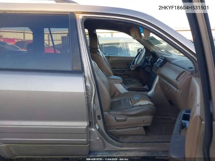 2HKYF18604H531501 2004 Honda Pilot Ex-L