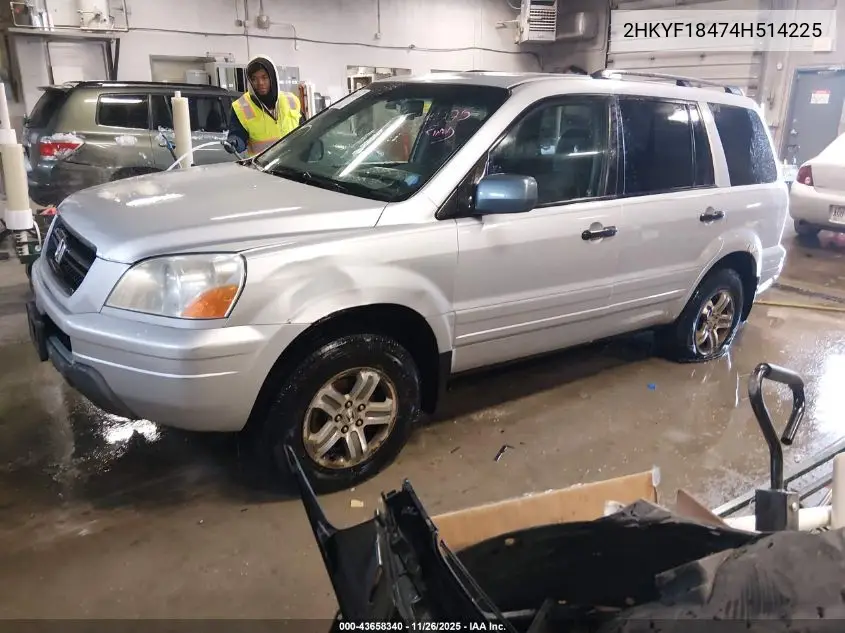 2HKYF18474H514225 2004 Honda Pilot Ex