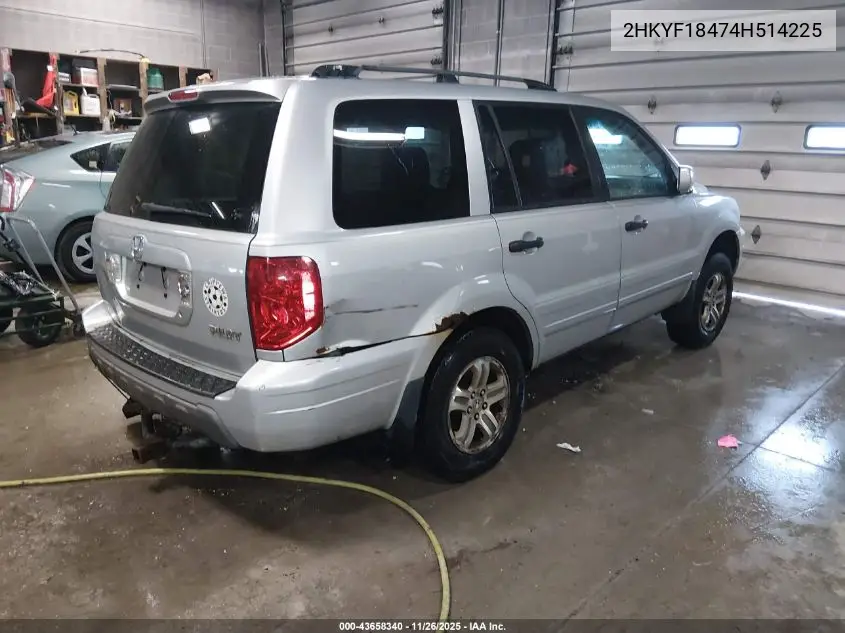 2HKYF18474H514225 2004 Honda Pilot Ex