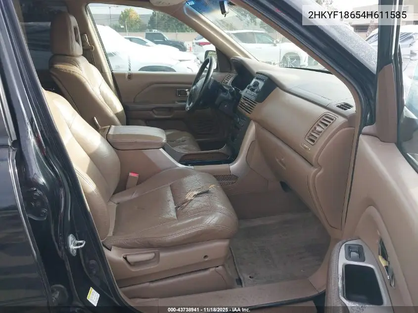 2HKYF18654H611585 2004 Honda Pilot Ex-L