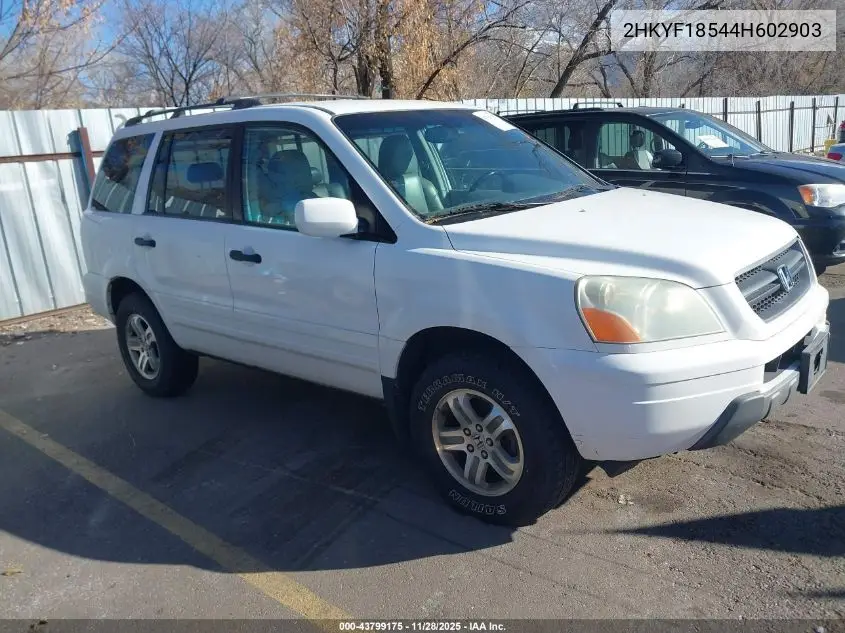 2HKYF18544H602903 2004 Honda Pilot Ex-L