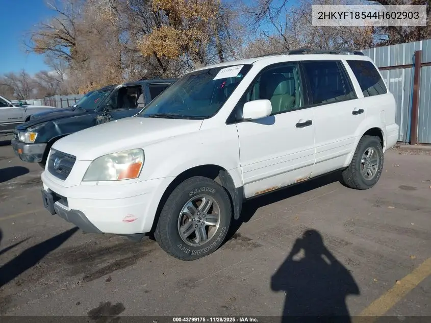2HKYF18544H602903 2004 Honda Pilot Ex-L