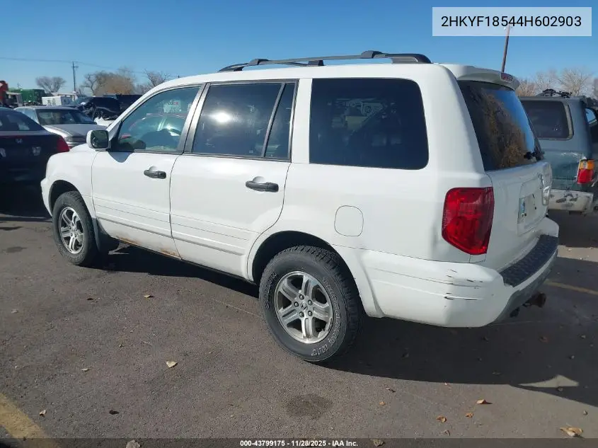 2HKYF18544H602903 2004 Honda Pilot Ex-L