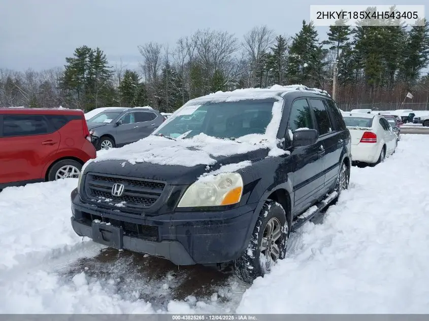 2HKYF185X4H543405 2004 Honda Pilot Ex-L