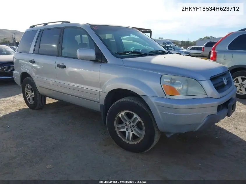 2HKYF18534H623712 2004 Honda Pilot Ex-L
