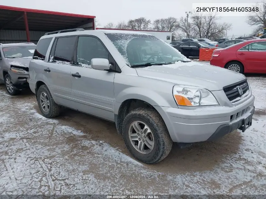2HKYF18564H605348 2004 Honda Pilot Ex-L