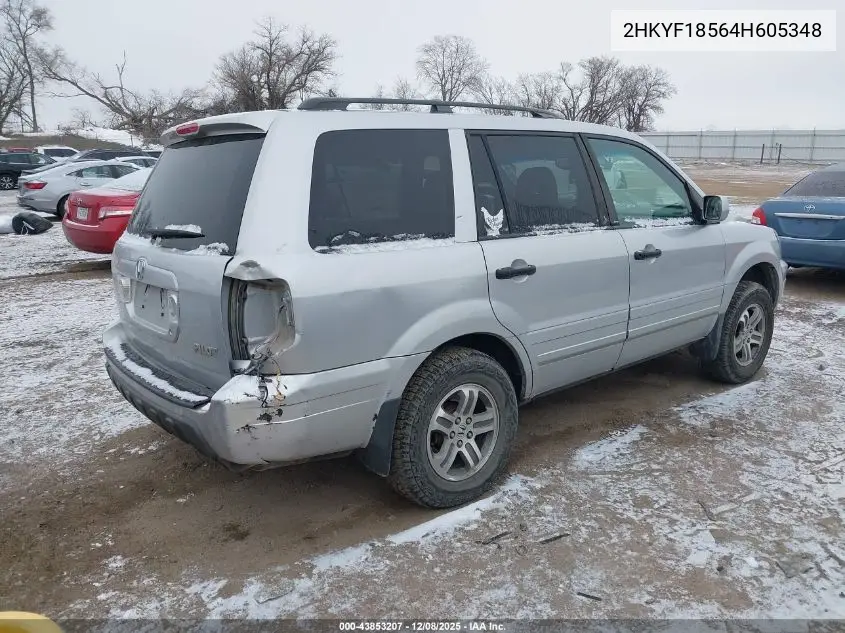 2HKYF18564H605348 2004 Honda Pilot Ex-L