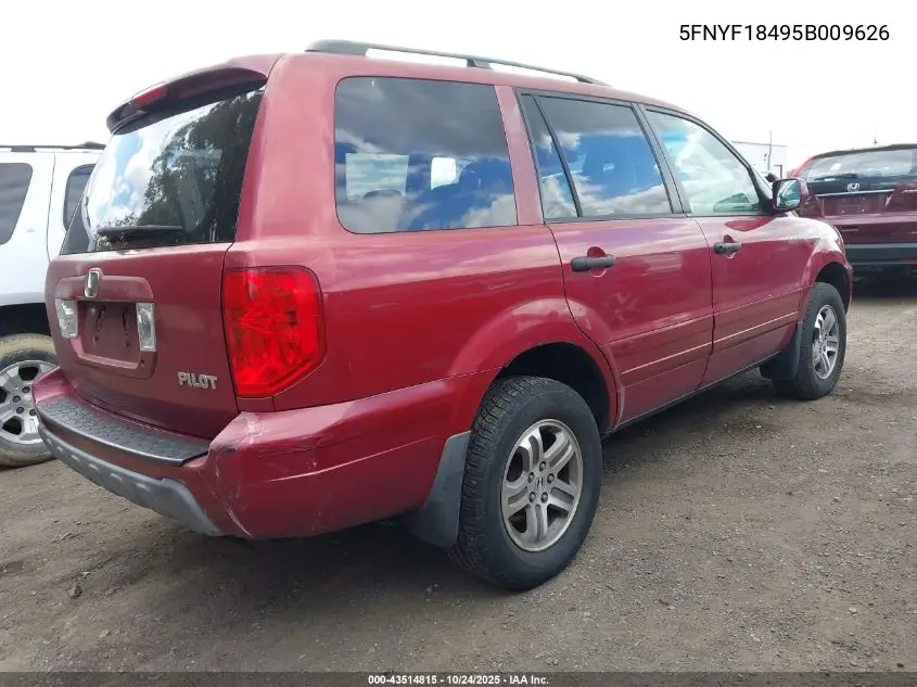5FNYF18495B009626 2005 Honda Pilot Ex