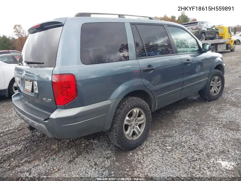 2HKYF18615H559891 2005 Honda Pilot Ex-L