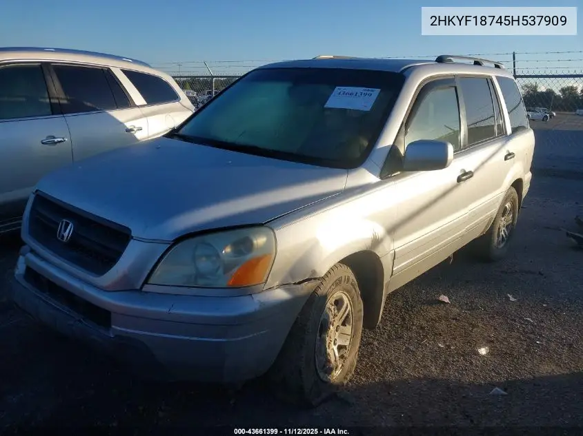 2HKYF18745H537909 2005 Honda Pilot Ex-L