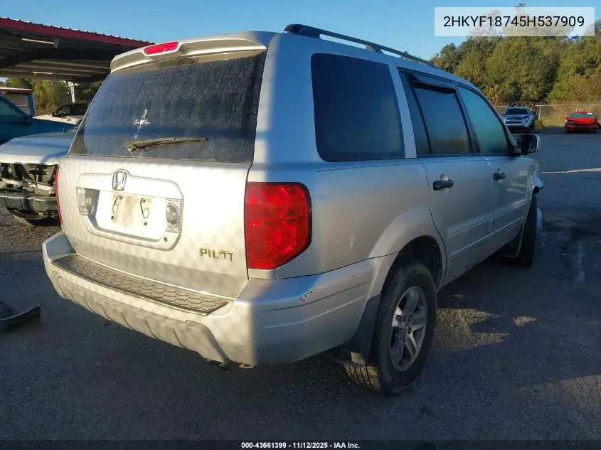 2HKYF18745H537909 2005 Honda Pilot Ex-L