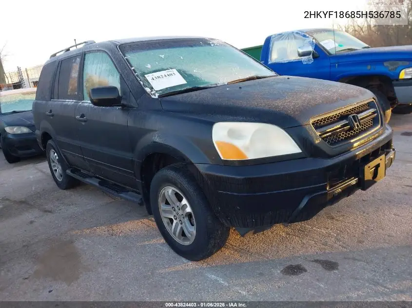 2HKYF18685H536785 2005 Honda Pilot Ex-L