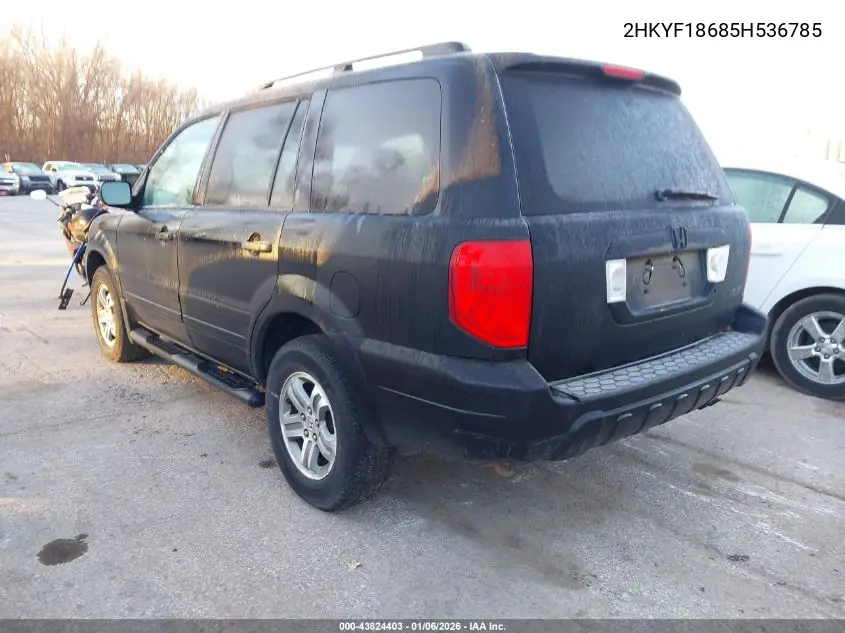 2HKYF18685H536785 2005 Honda Pilot Ex-L