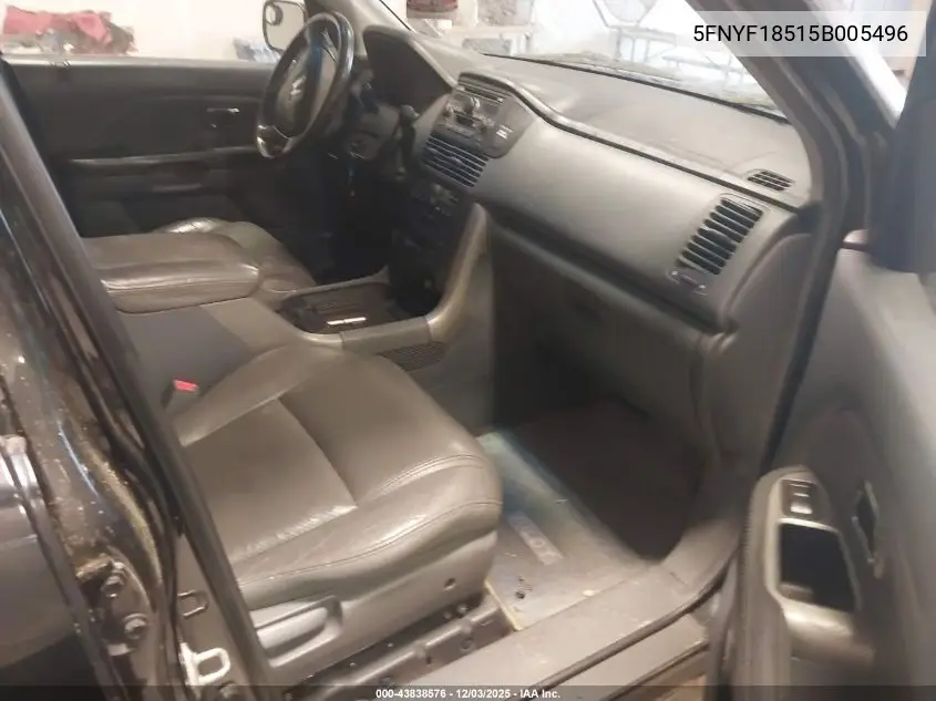 5FNYF18515B005496 2005 Honda Pilot Ex-L