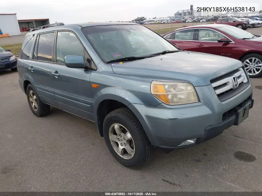 2HKYF185X6H538143 2006 Honda Pilot Ex