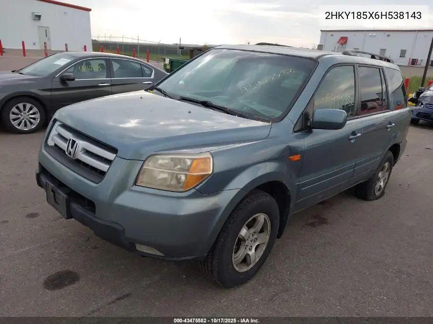 2HKYF185X6H538143 2006 Honda Pilot Ex