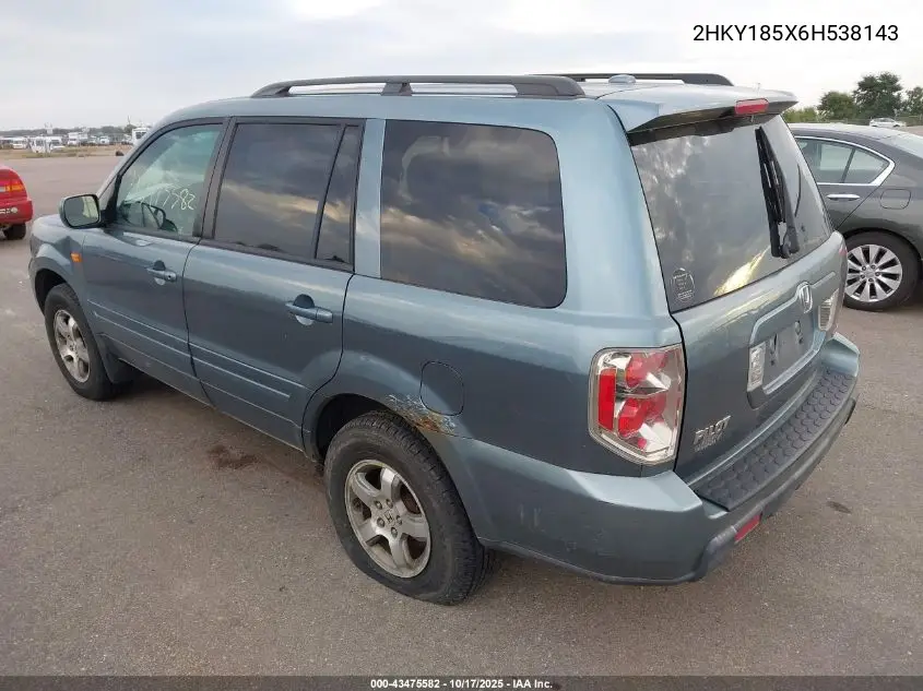 2HKYF185X6H538143 2006 Honda Pilot Ex