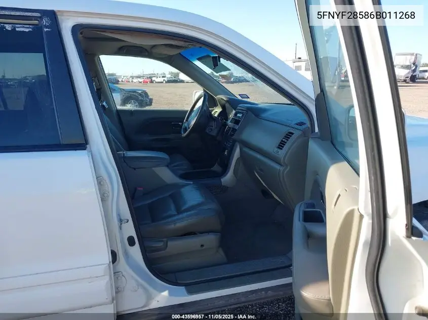 5FNYF28586B011268 2006 Honda Pilot Ex-L