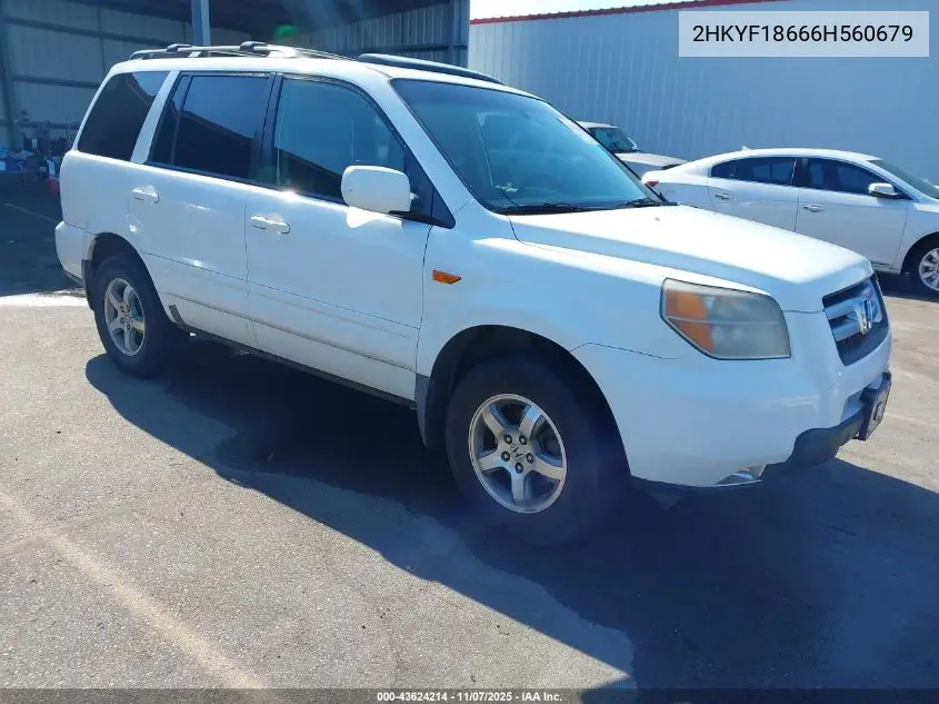 2HKYF18666H560679 2006 Honda Pilot Ex-L