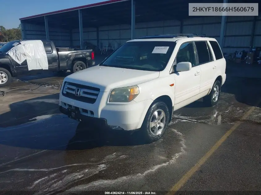 2HKYF18666H560679 2006 Honda Pilot Ex-L