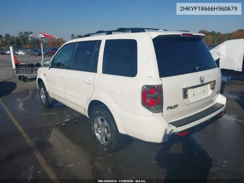2HKYF18666H560679 2006 Honda Pilot Ex-L