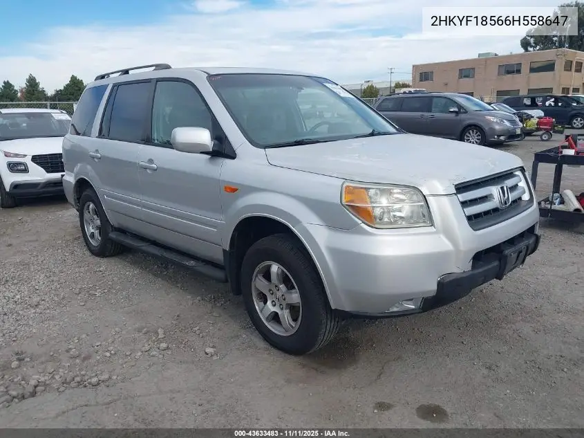 2HKYF18566H558647 2006 Honda Pilot Ex-L