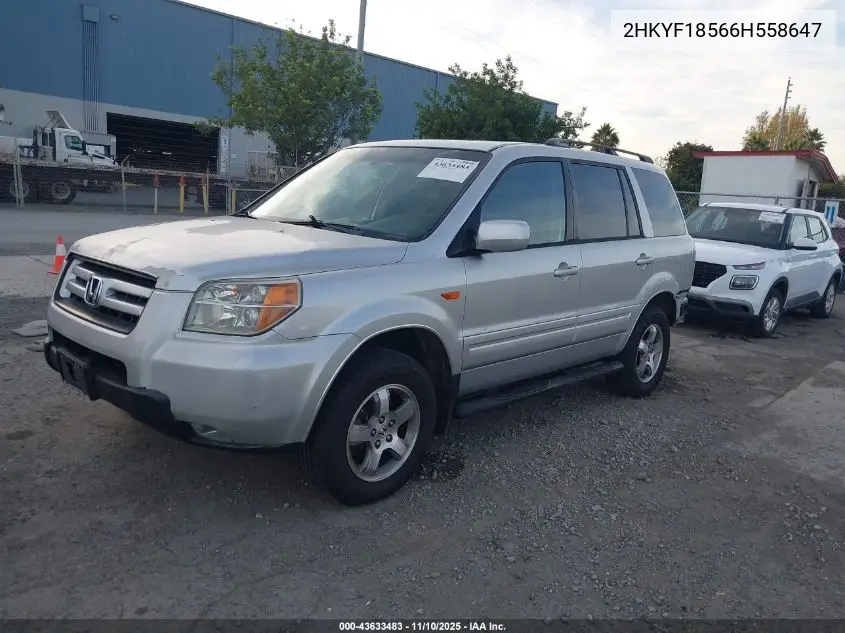 2HKYF18566H558647 2006 Honda Pilot Ex-L