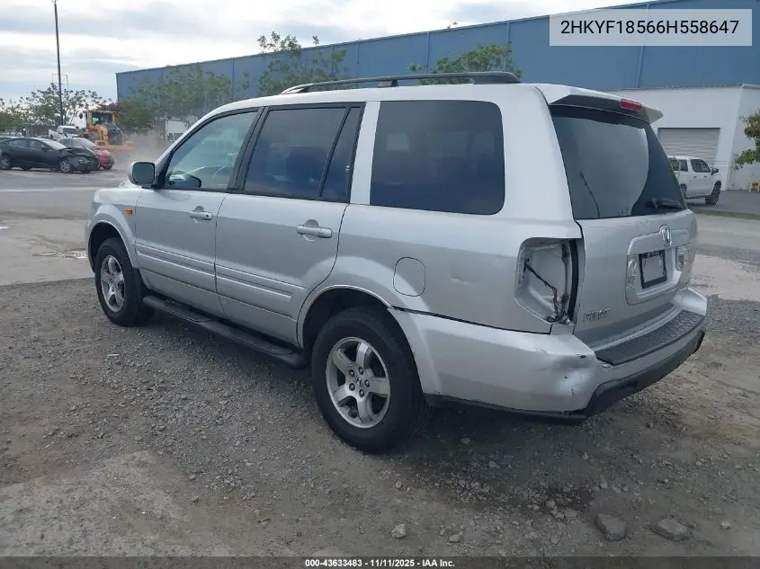 2HKYF18566H558647 2006 Honda Pilot Ex-L