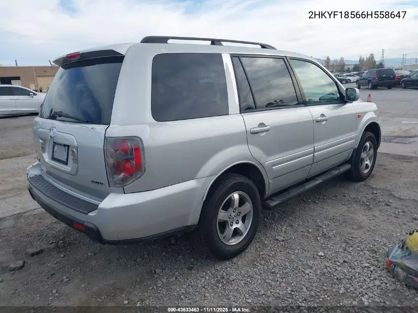 2HKYF18566H558647 2006 Honda Pilot Ex-L
