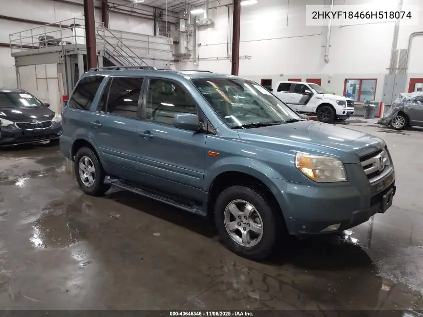 2HKYF18466H518074 2006 Honda Pilot Ex