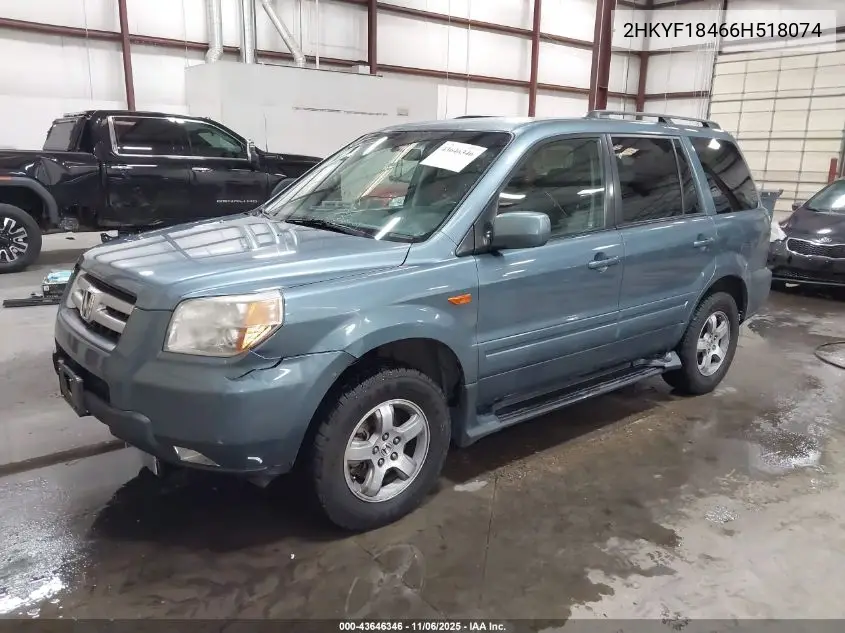 2HKYF18466H518074 2006 Honda Pilot Ex